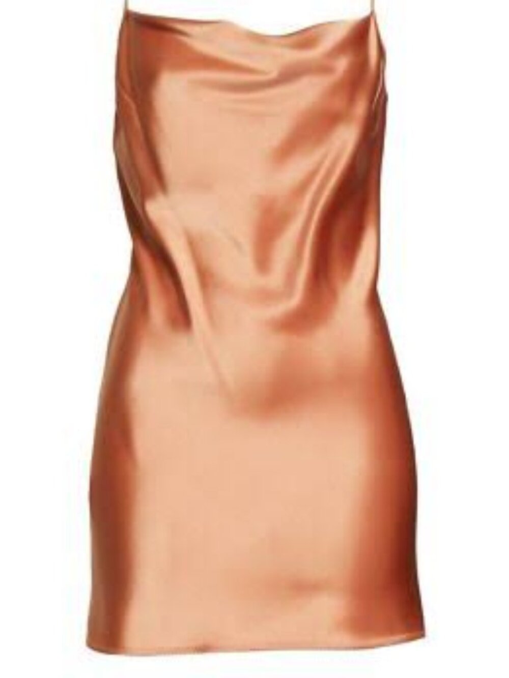 Nanushka Spaghetti Strap Slip Dress L Apricot